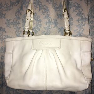 White Leather Coach Purse